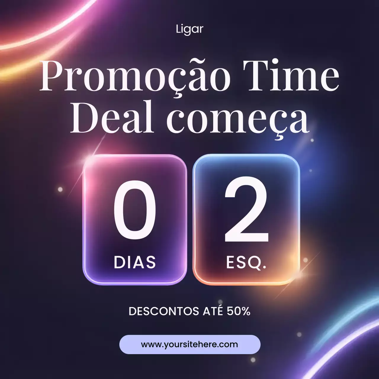 Promoção de Vendas Neon Modern