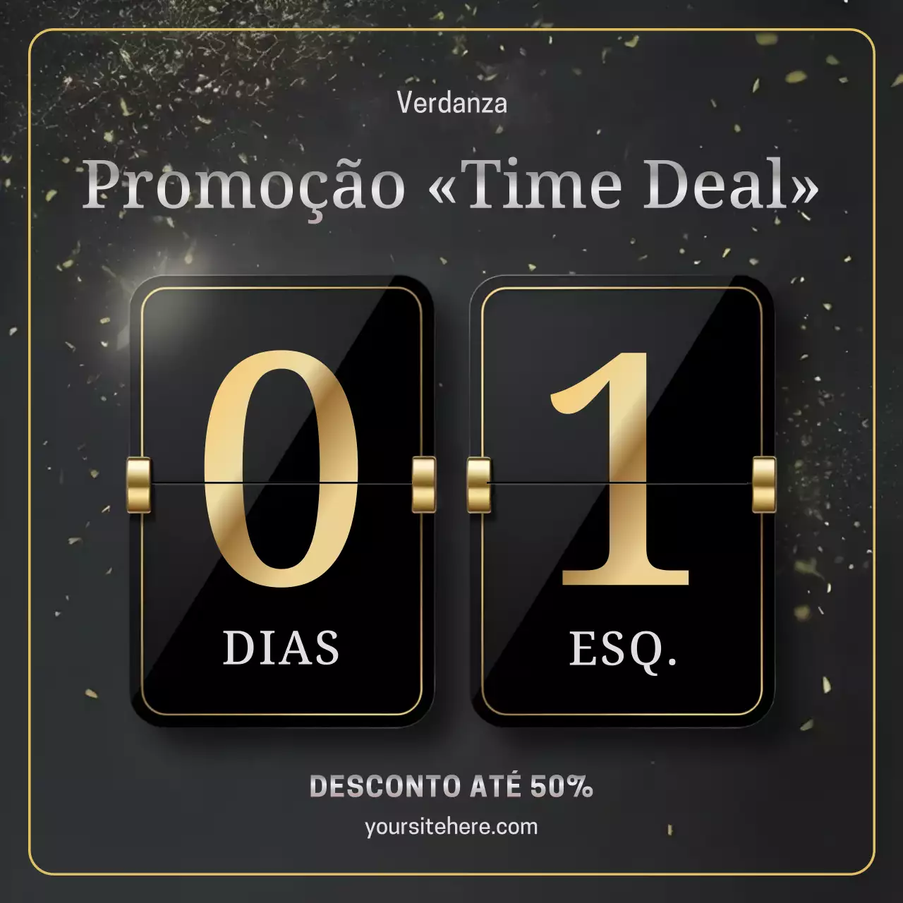 Promoção de Vendas Modernas em Preto Quadrado para Mídias Sociais