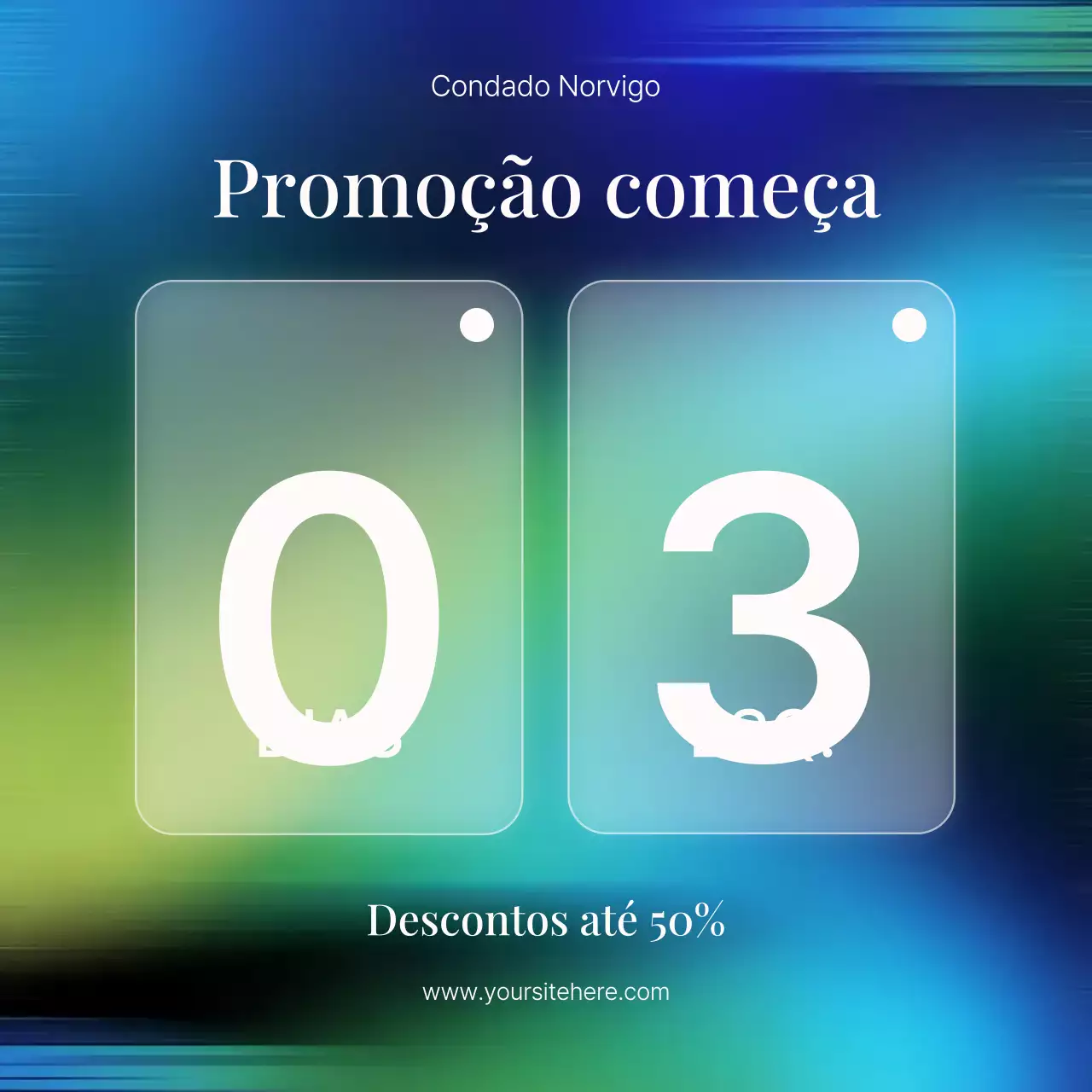 Postagem no Instagram sobre promoção de venda da Blue Modern