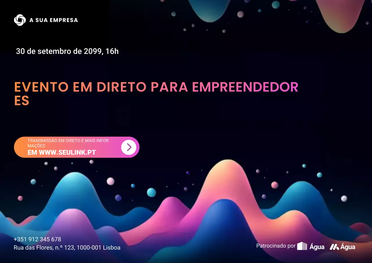 anúncio de empreendedorismo moderno arco-íris