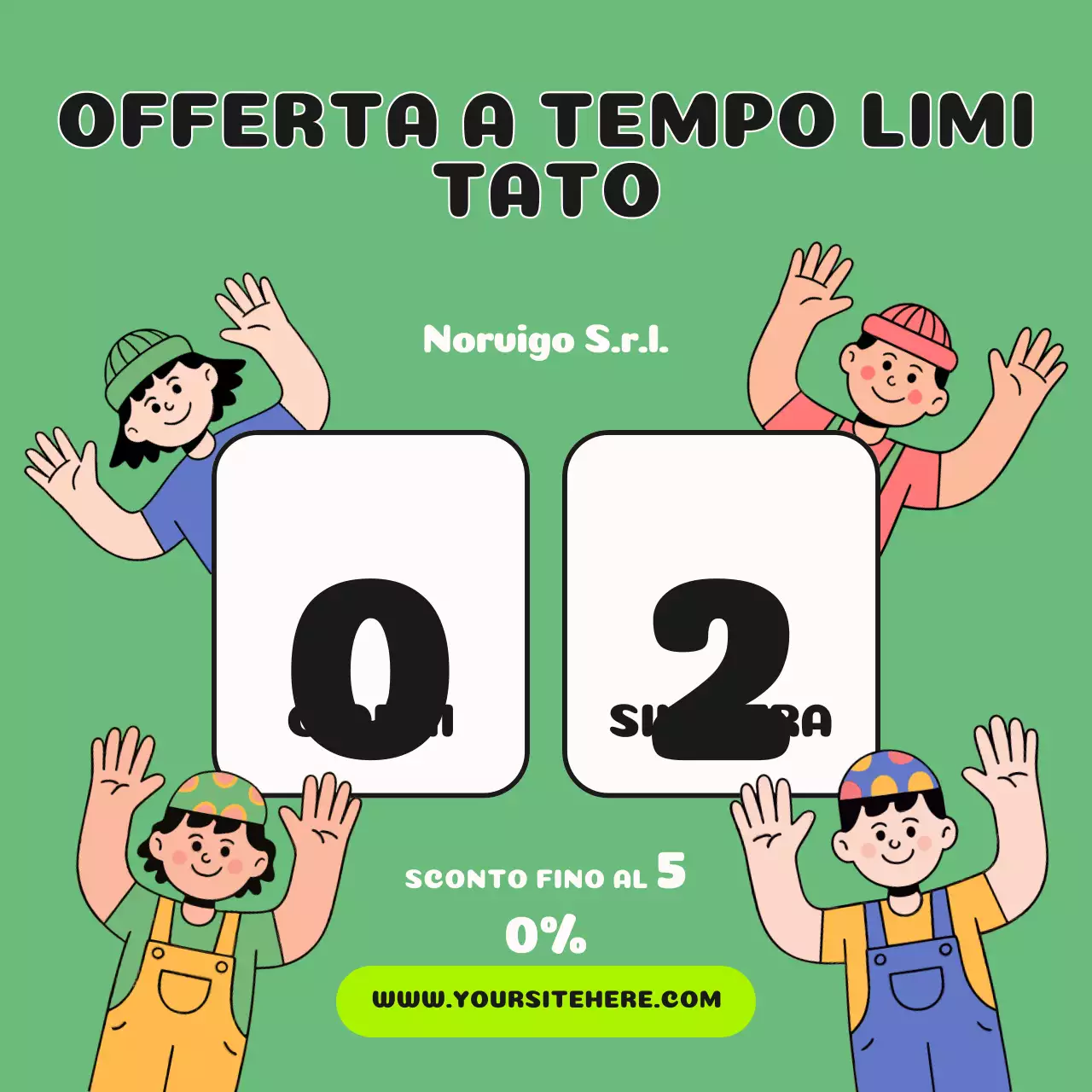 Post di Instagram sulla promozione "Green Playful Sale"