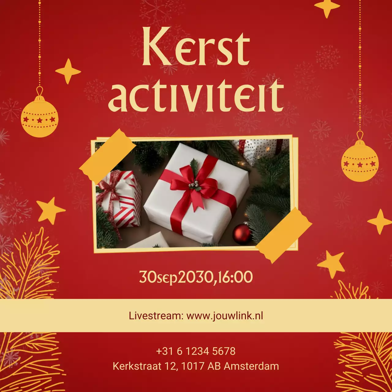 Maximalisme Kerstviering Evenement Advertentie Sociale Media Vierkant