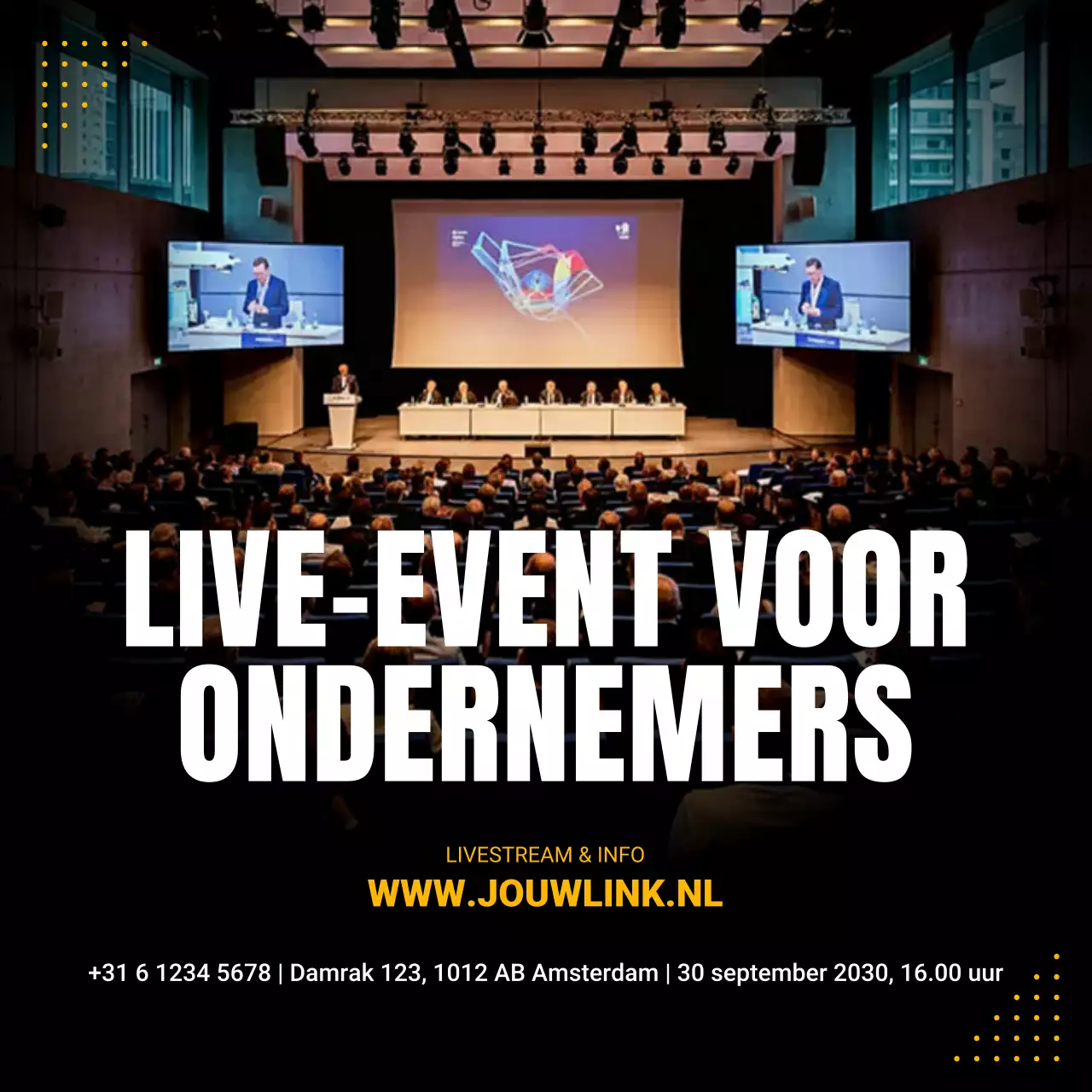 zwart modern zakelijk evenement