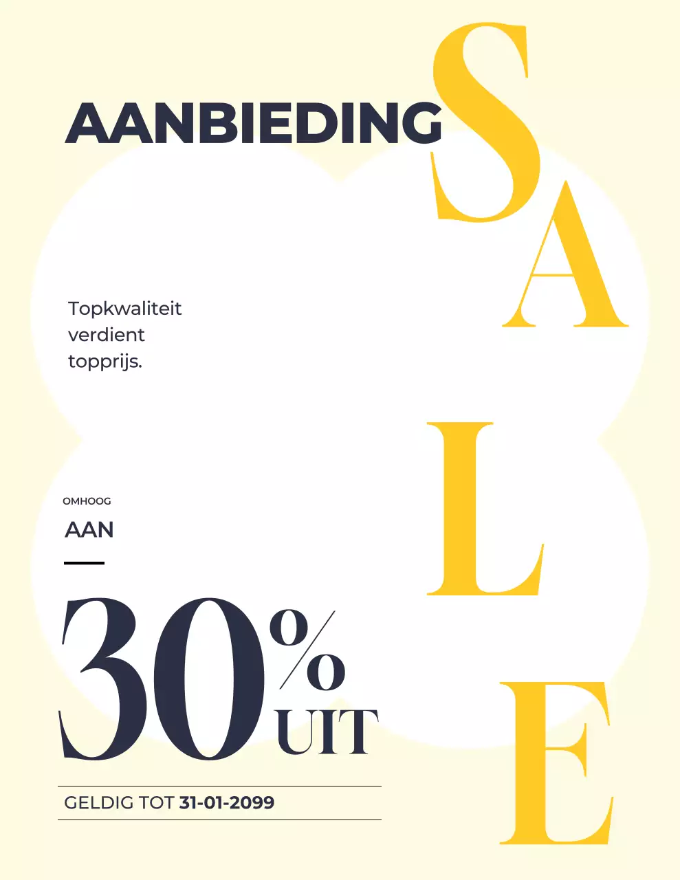 Yellow Bold Beperkte Aanbieding Promotie