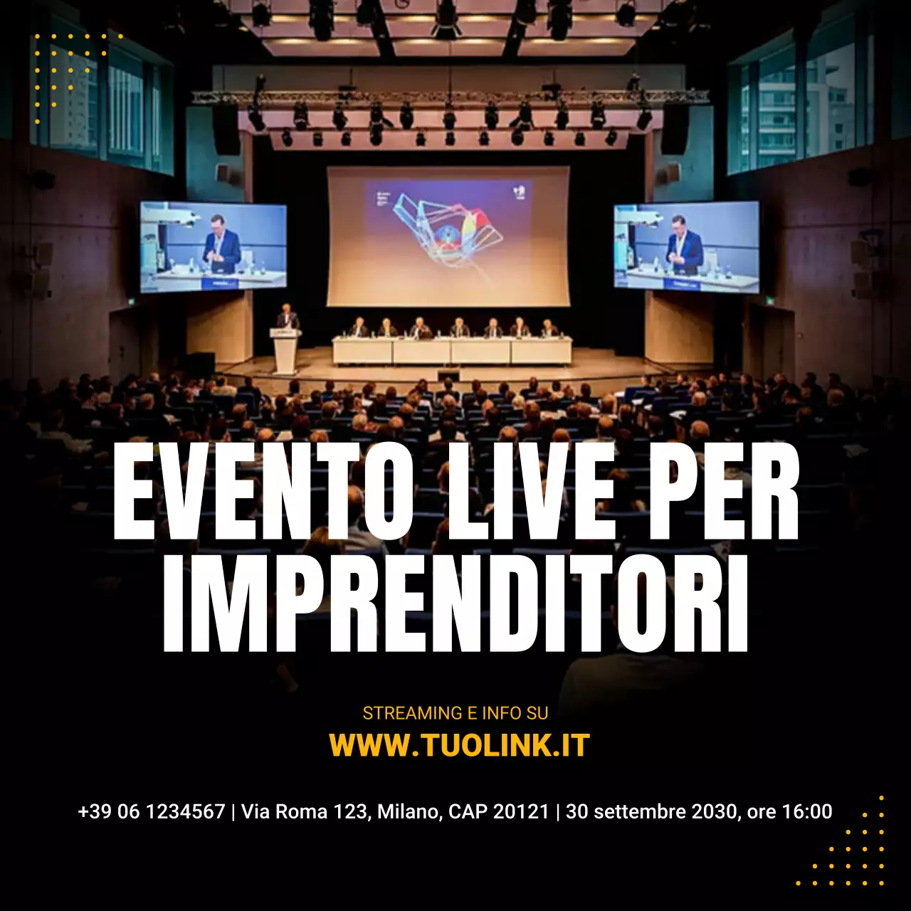 evento aziendale moderno nero