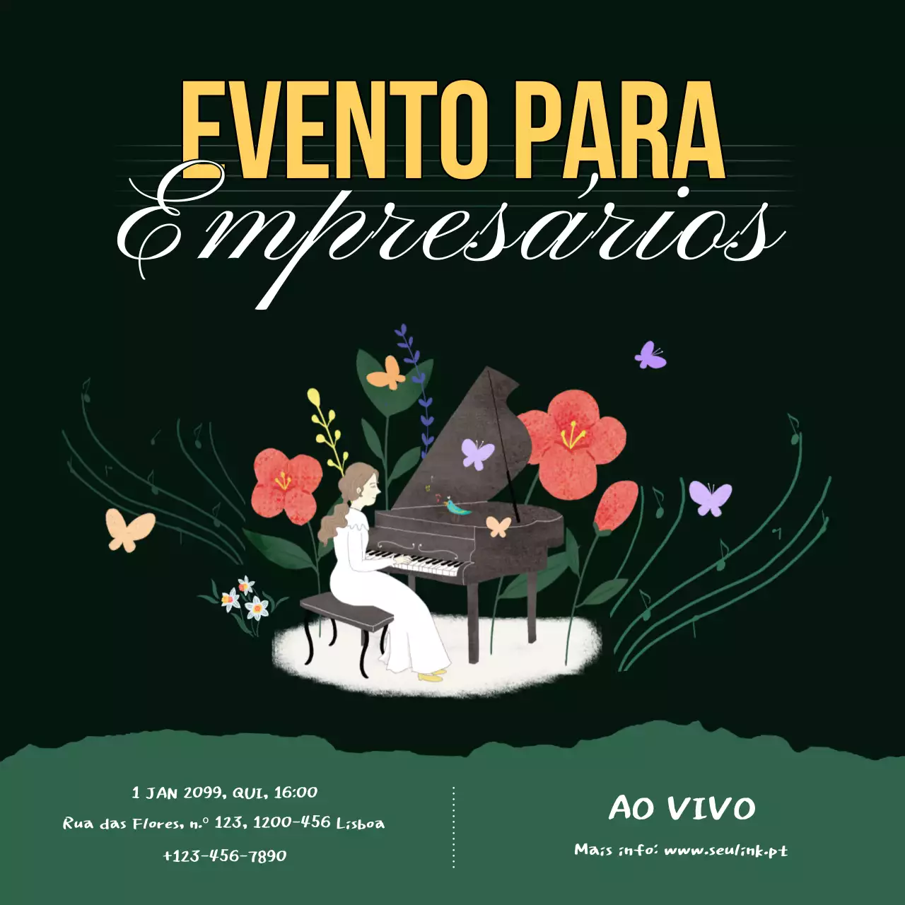 evento de empreendedorismo verde e elegante