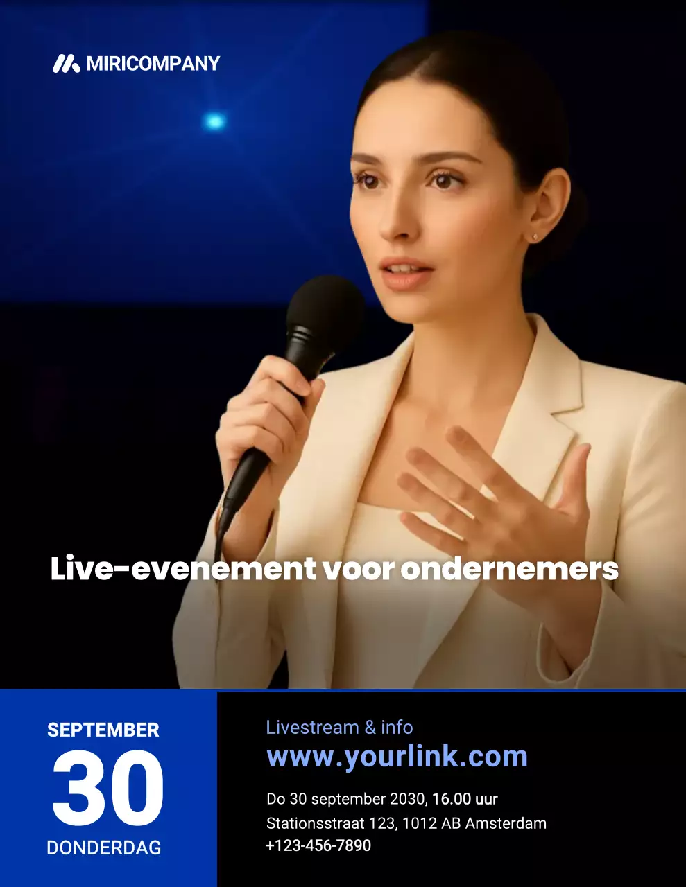 beige professioneel ondernemers evenement