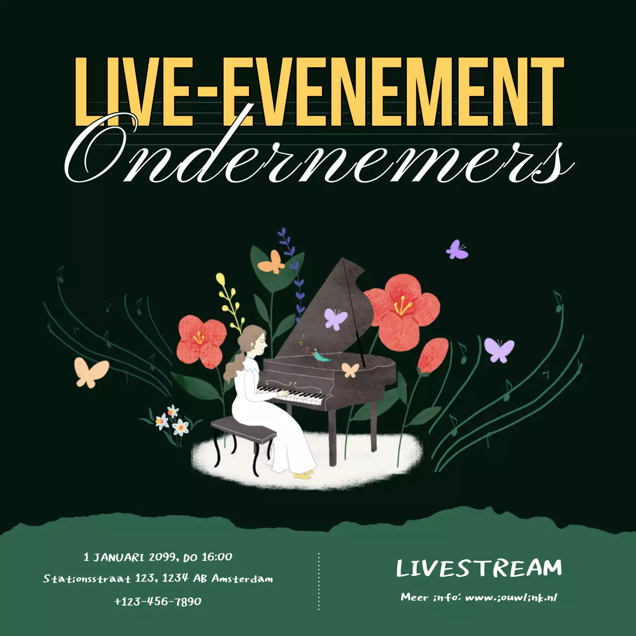 groen elegant ondernemers evenement