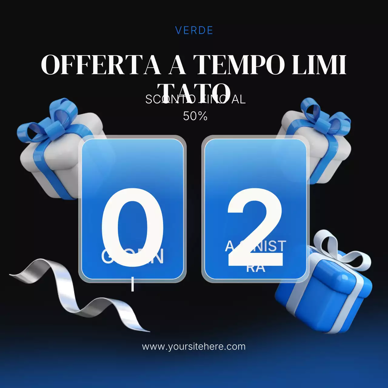 Manifesto promozionale di vendita moderna blu