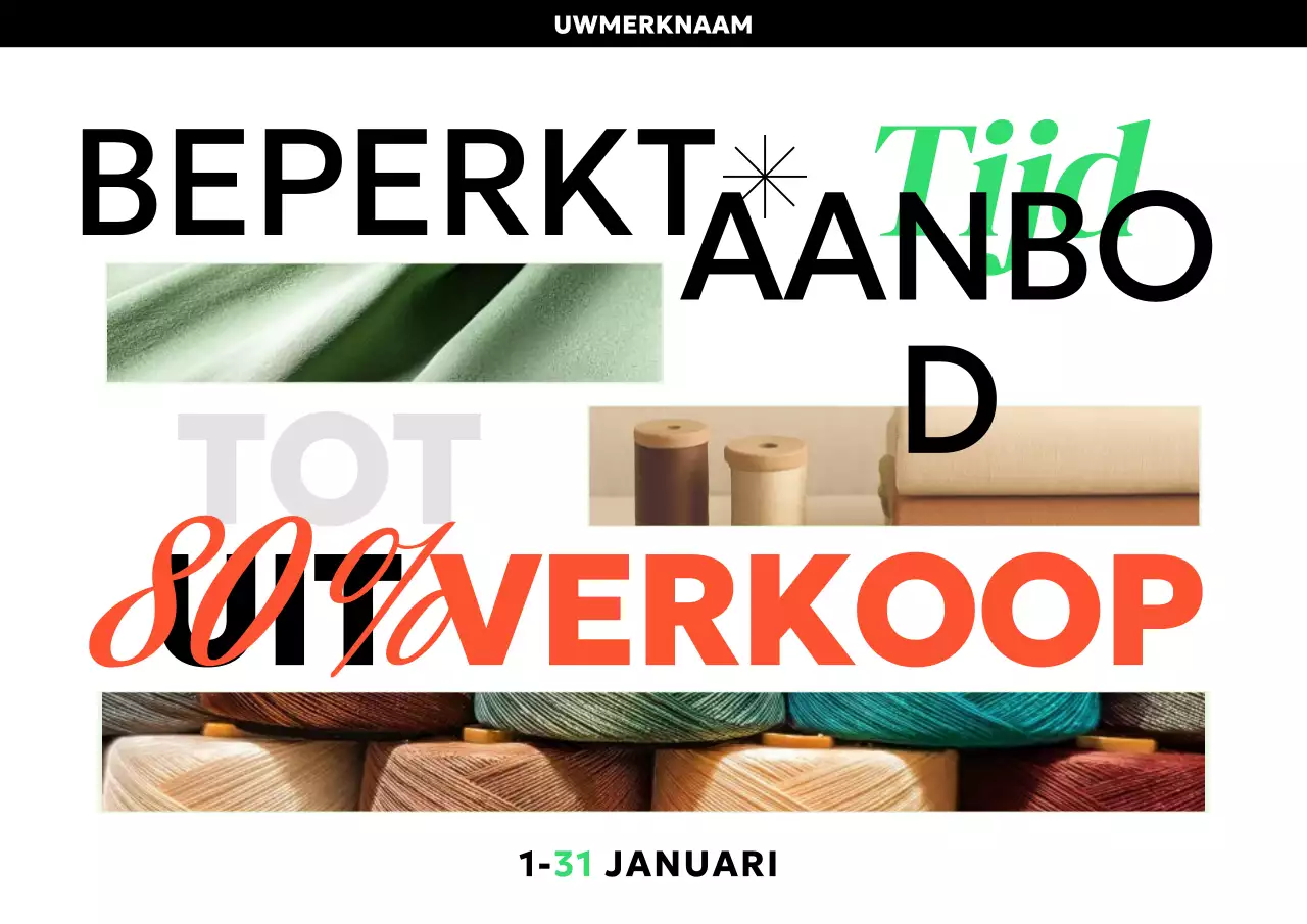 groene moderne uitverkoopactie