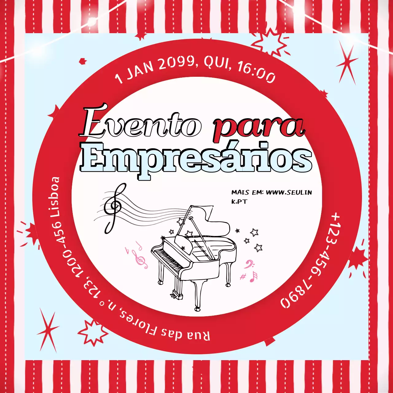 evento de empreendedorismo moderno vermelho