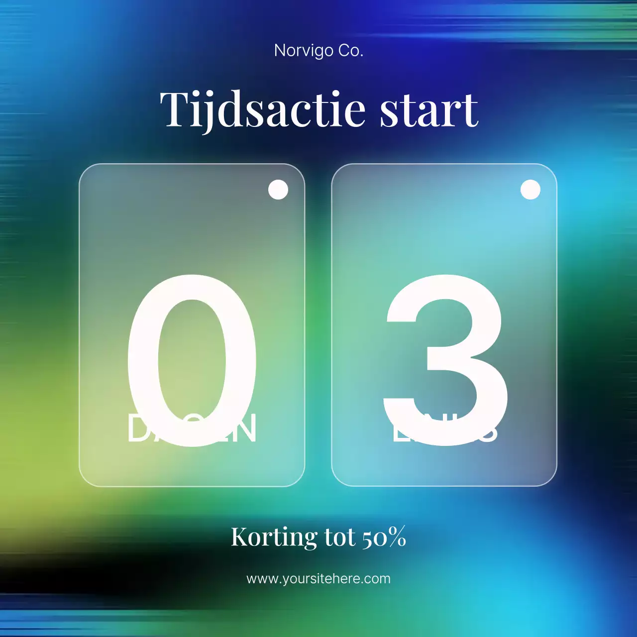 Blauwe moderne uitverkoopactie Instagram-bericht