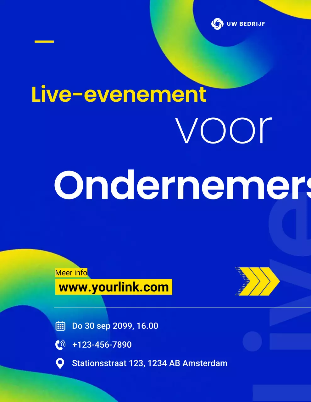 Blauw Modern Zakelijk Evenement