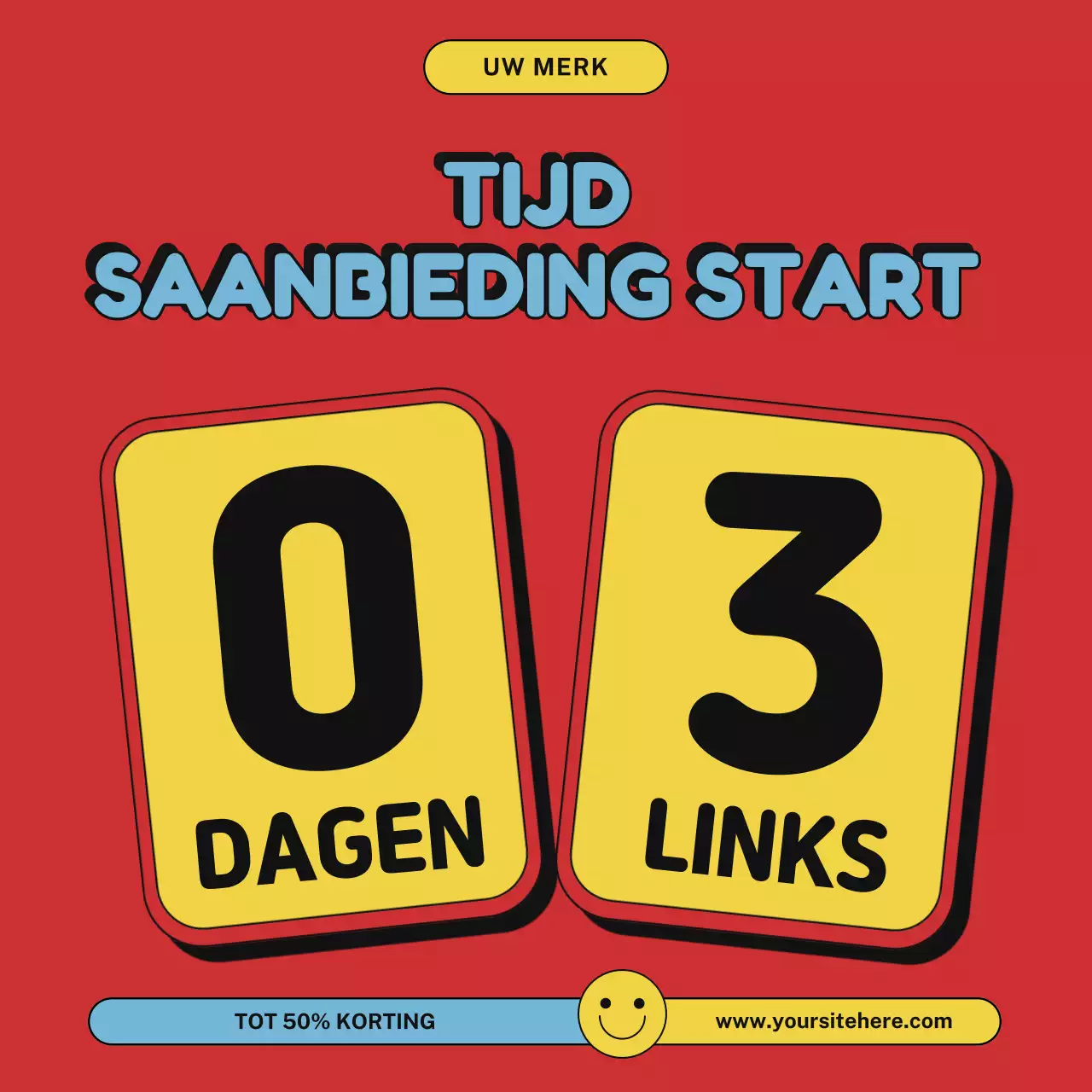 Aanbieding met rode cartoons