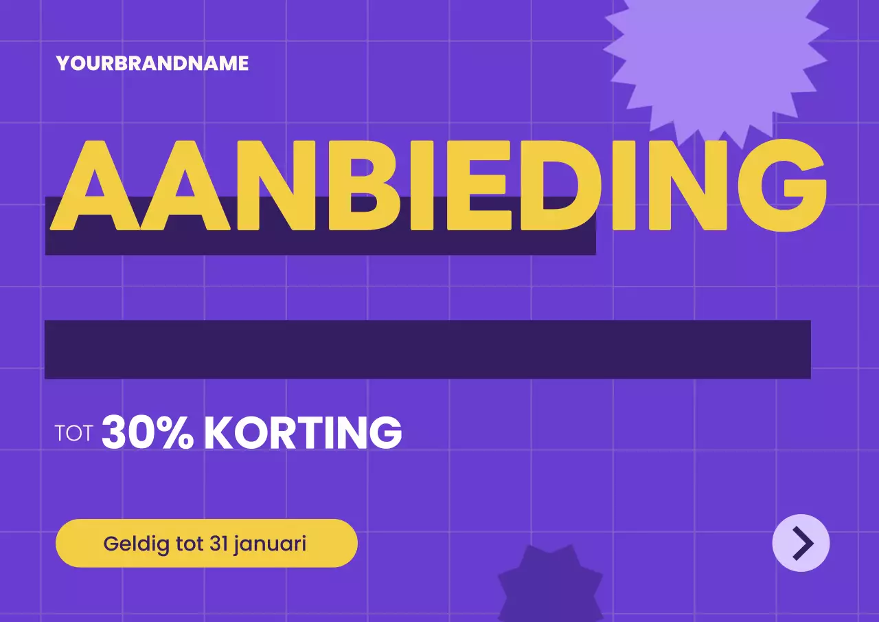 paarse opvallende aanbieding