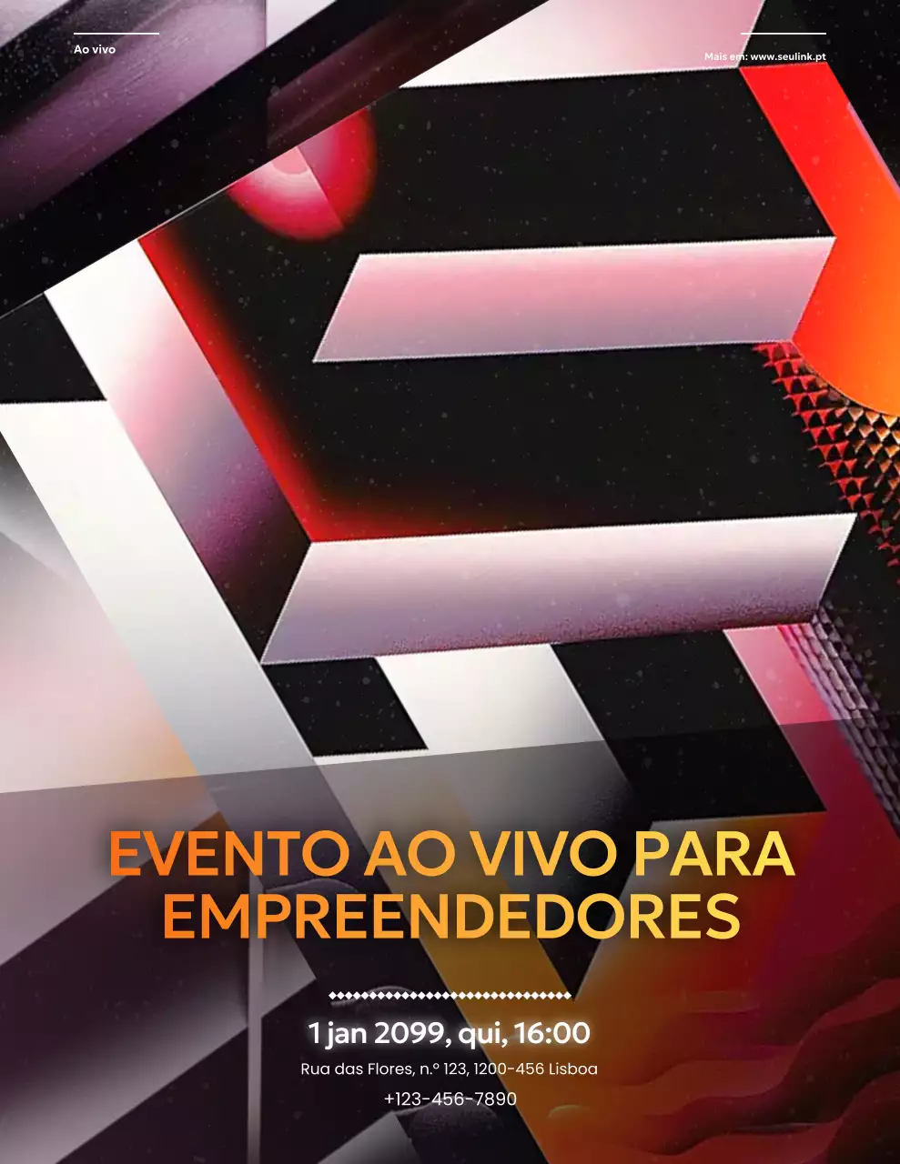evento de empreendedorismo abstrato vermelho