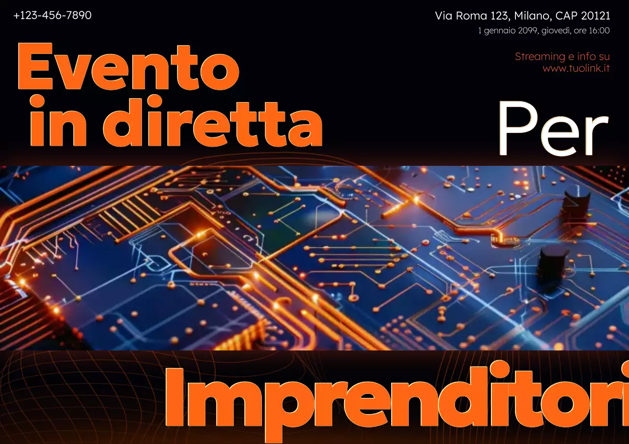 promozione dell'evento imprenditoriale moderno arancione