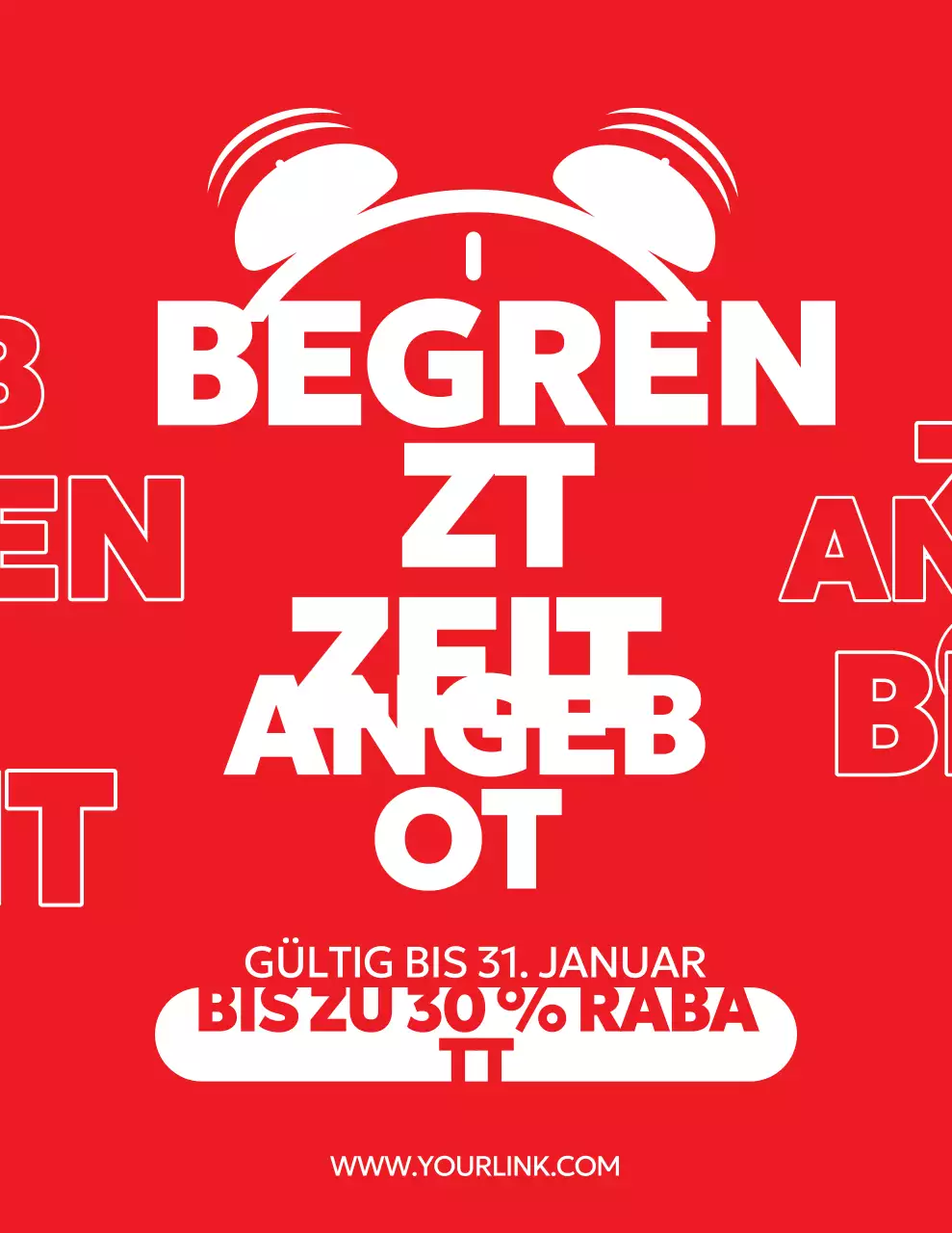 Rote, fettgedruckte Verkaufsaktion