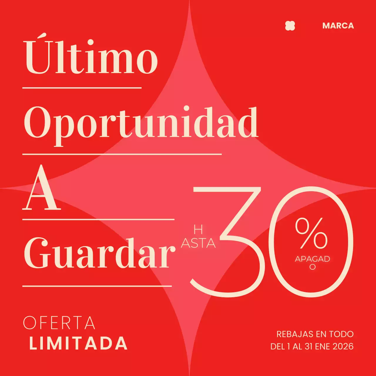 Promoción de venta moderna roja