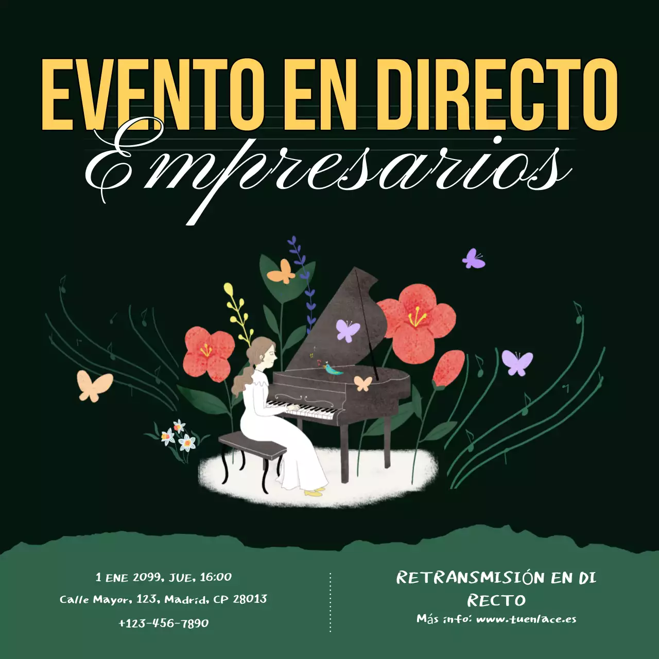 Evento empresarial elegante y ecológico