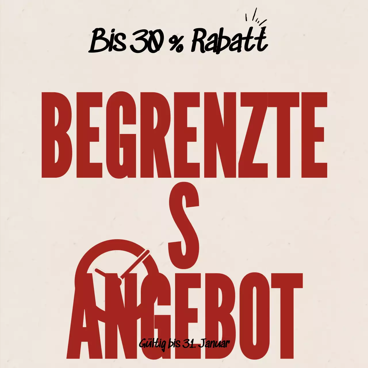 Rote, fettgedruckte Verkaufsaktion