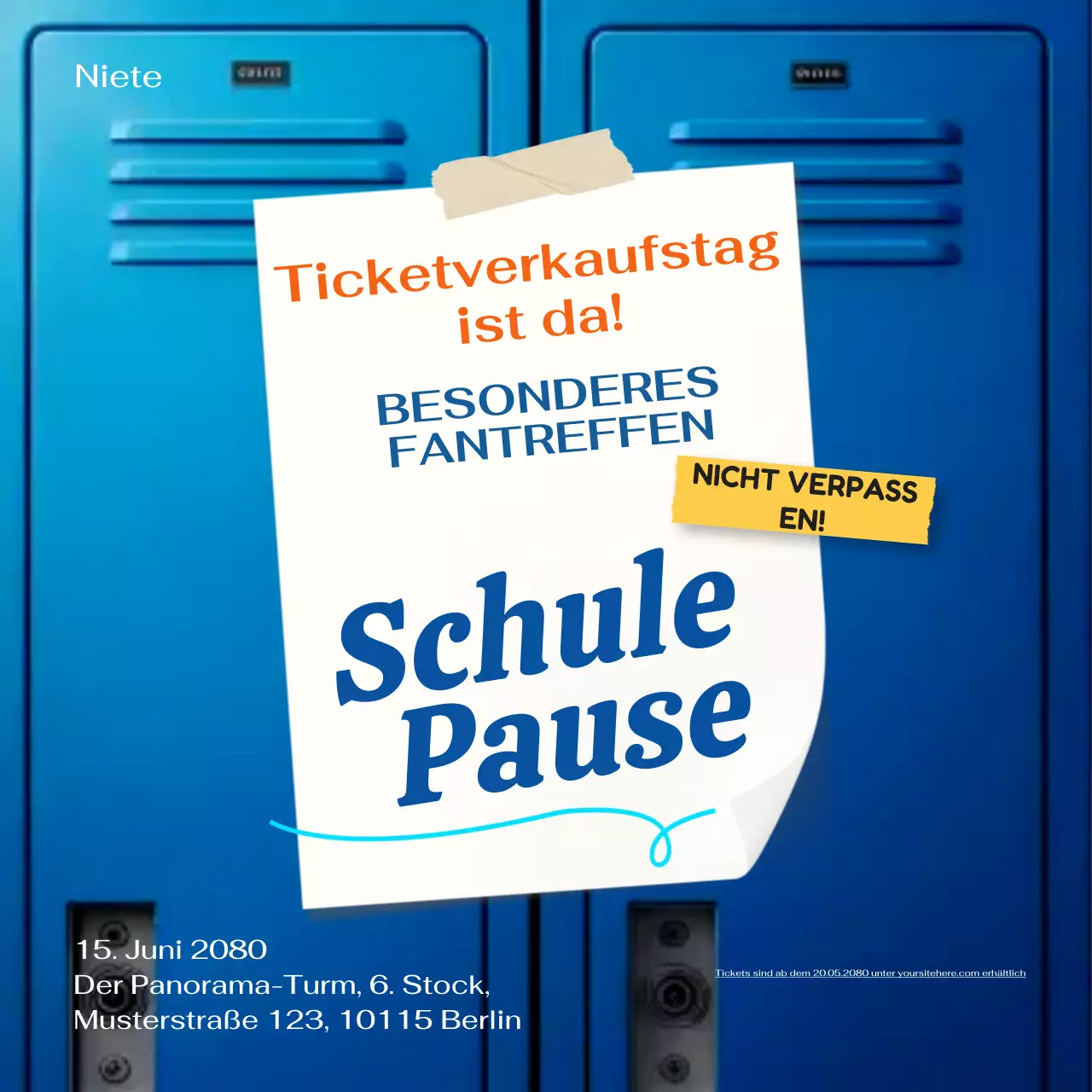 Ankündigung des Blue Bold Fan-Events