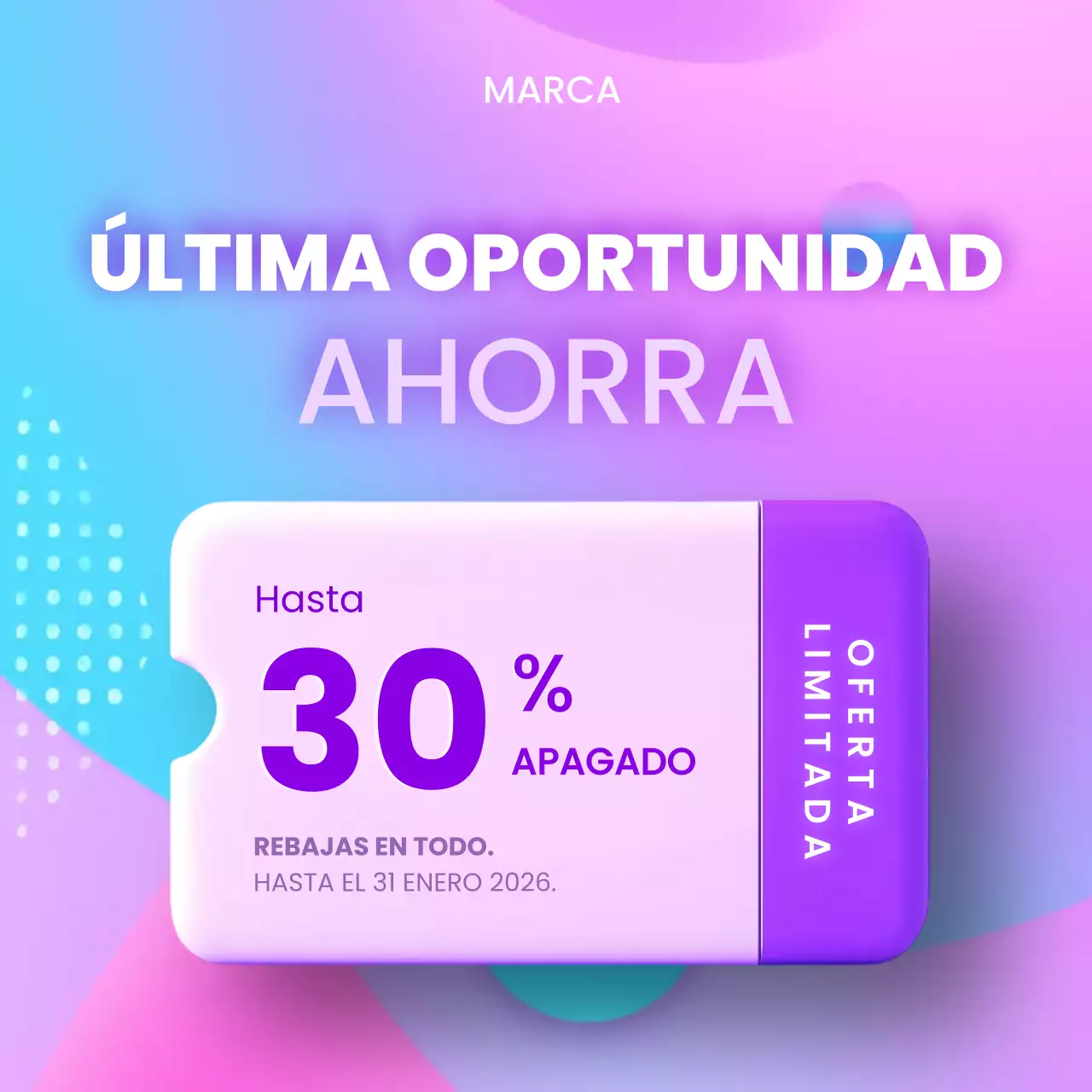 Promoción de venta moderna y colorida