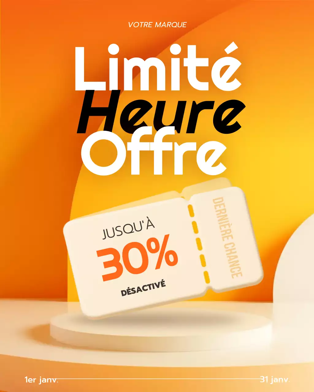 promotion des soldes modernes orange