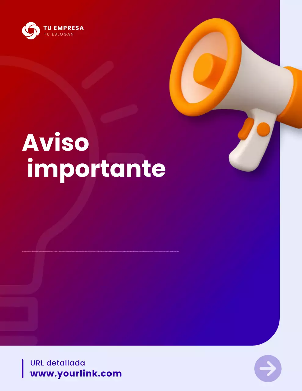 Anuncio de la empresa Purple Modern