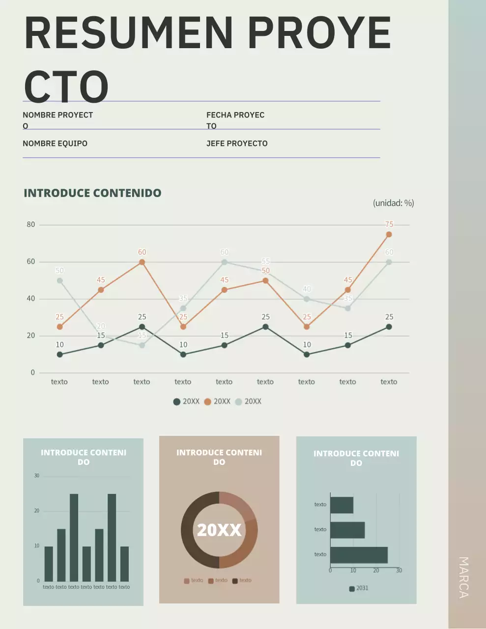 Póster de documento de plan de proyecto moderno en beige