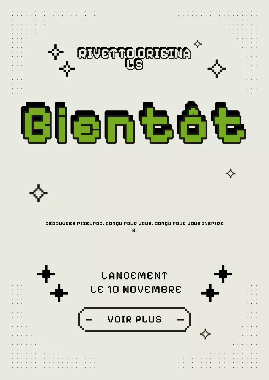 Affiche publicitaire de produit rétro vert