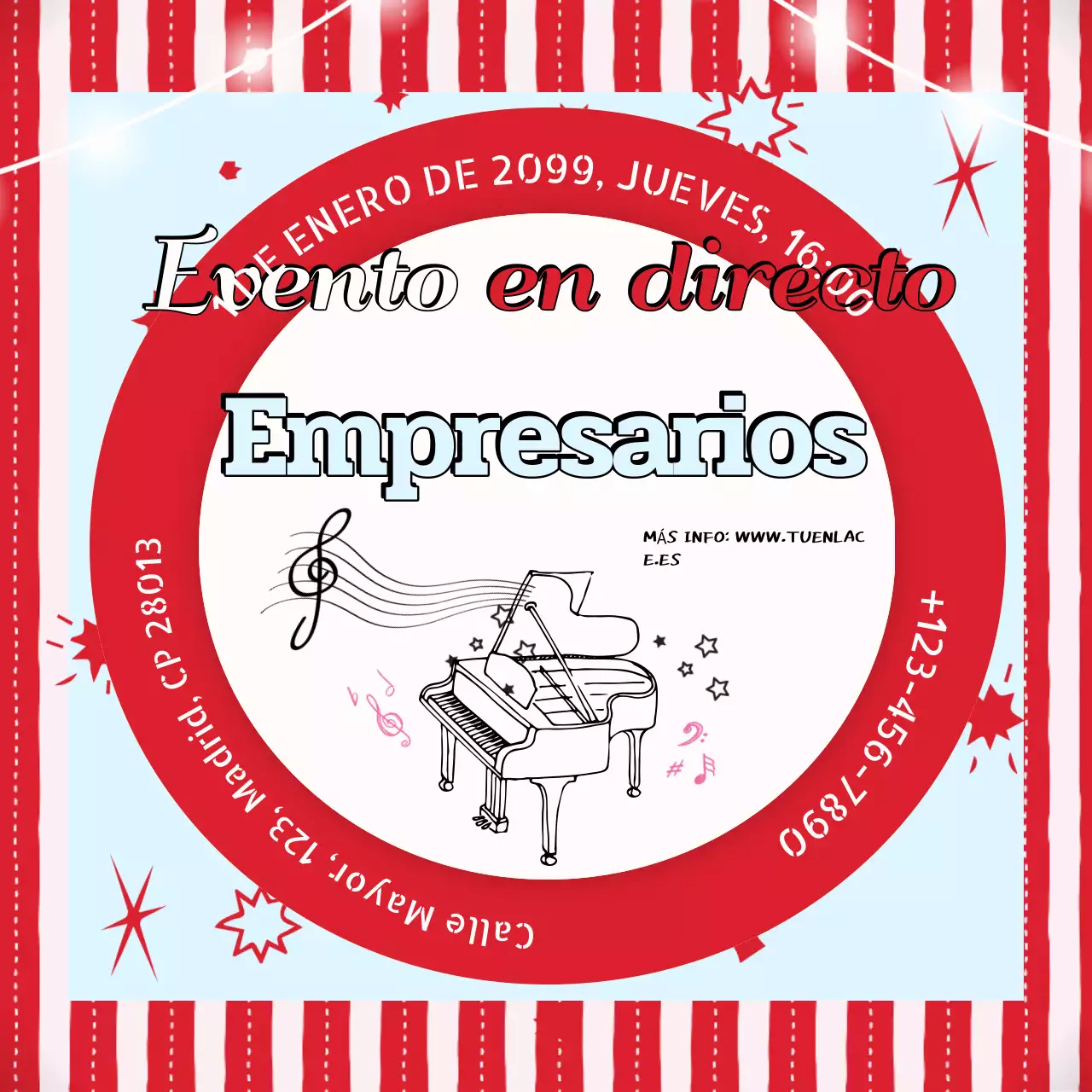 evento emprendedor moderno rojo