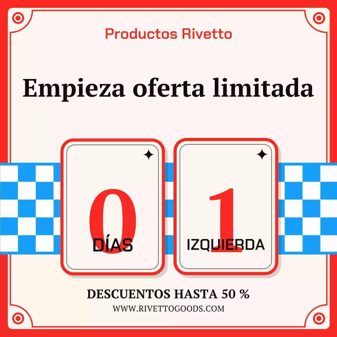 Promoción de venta retro roja en redes sociales