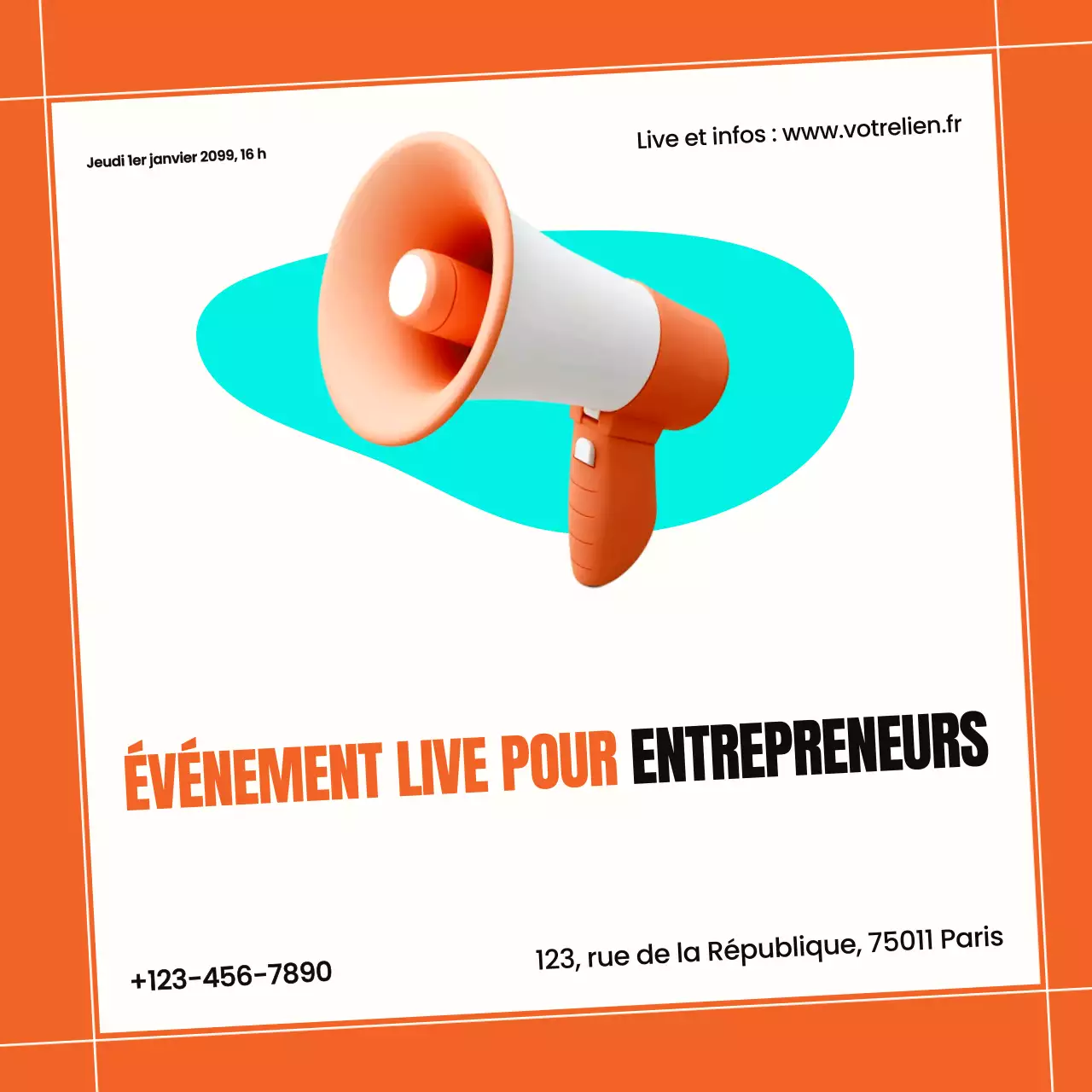 Promotion d'événements pour entrepreneurs modernes à Orange