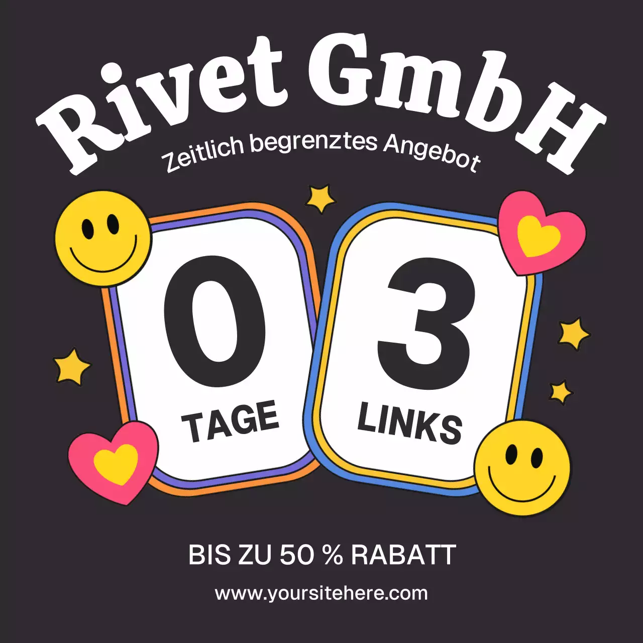 Instagram-Post: Trendige Rabattaktion für Schwarze