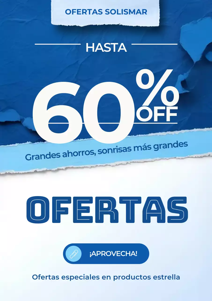 Cartel publicitario de promoción de venta moderna azul