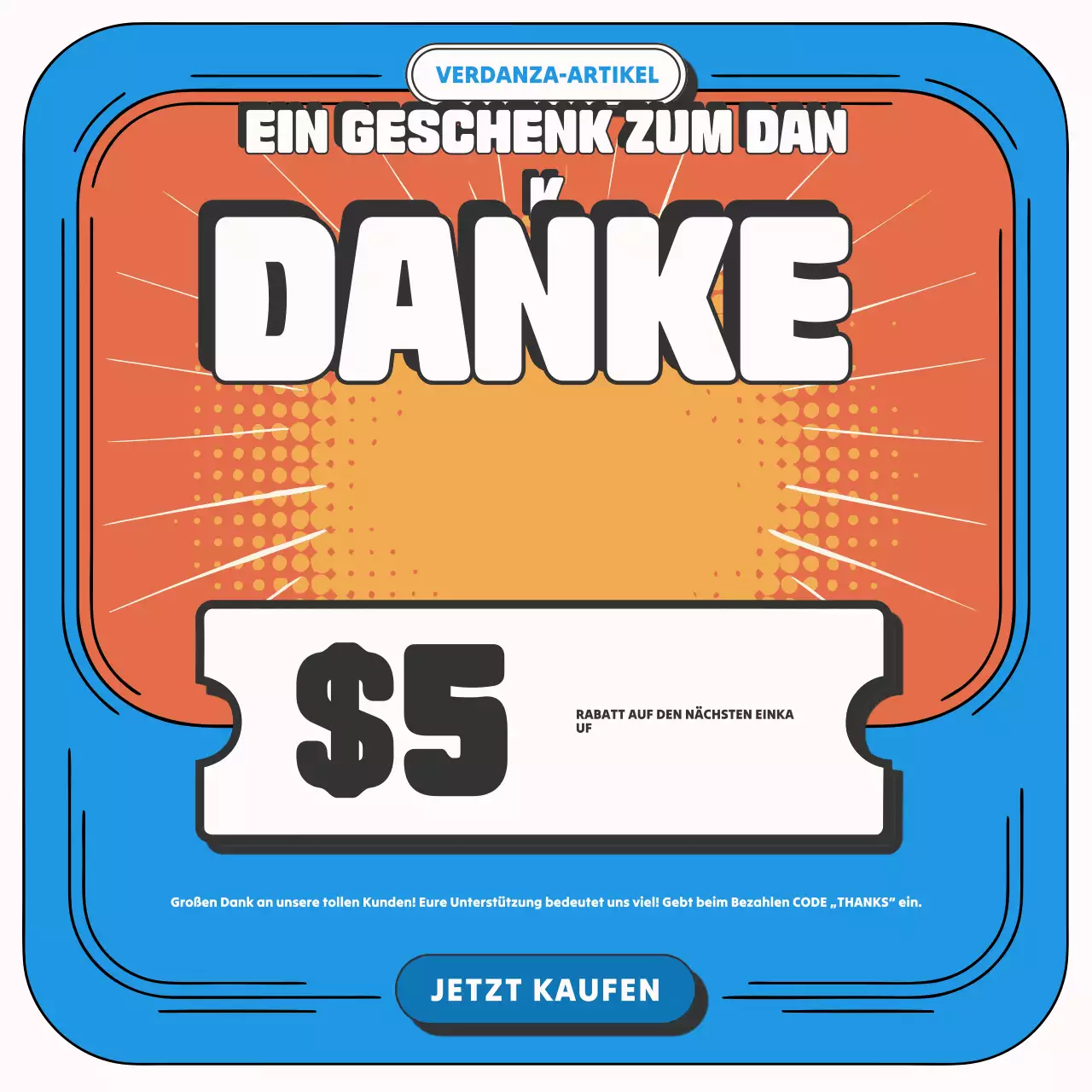 Orange Retro Rabattaktion