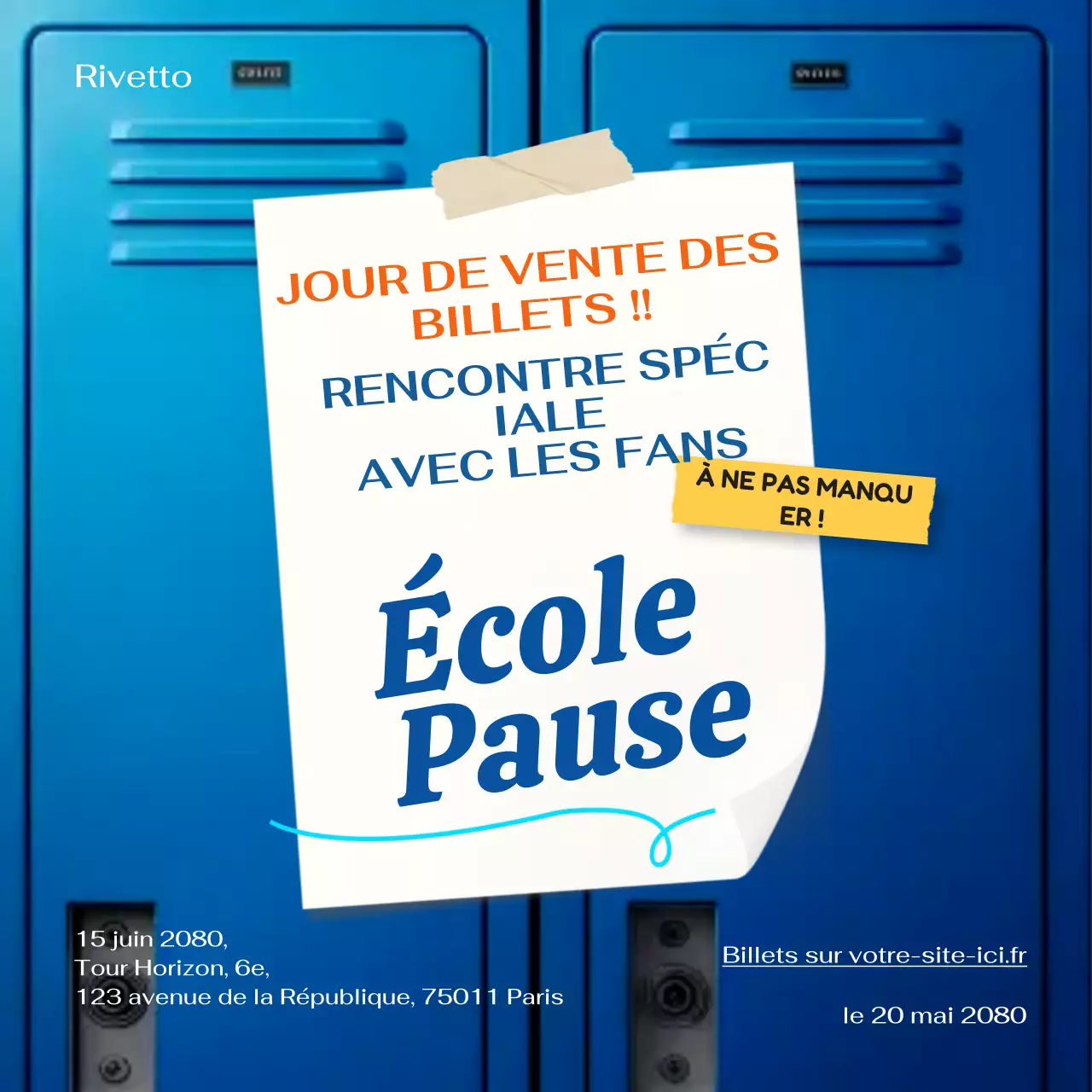 Annonce de l'événement Blue Bold Fan