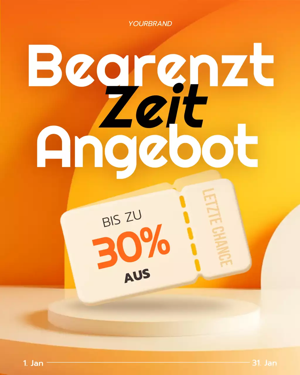 Orange Modern Verkaufsaktion