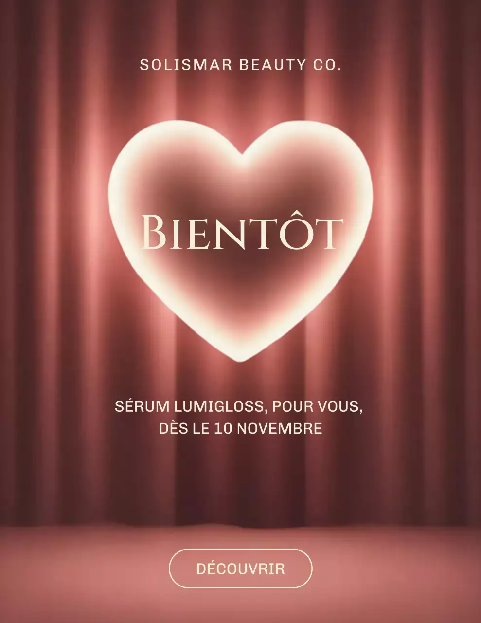 Affiche d'annonce beauté rose élégante