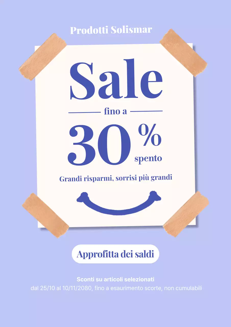 Poster promozionale beige moderno in saldo