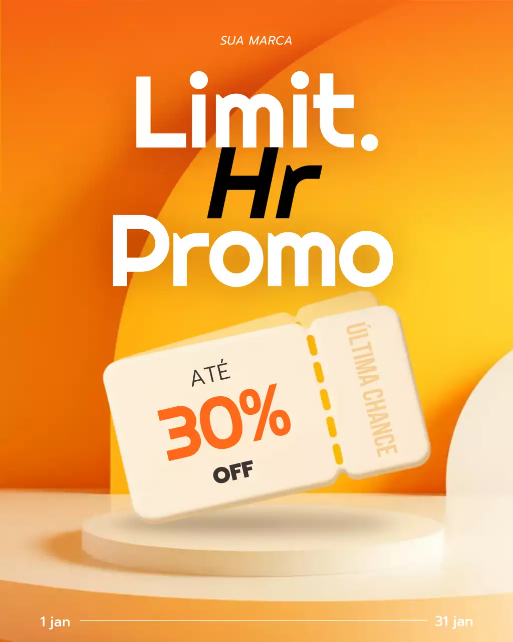 promoção de venda moderna laranja