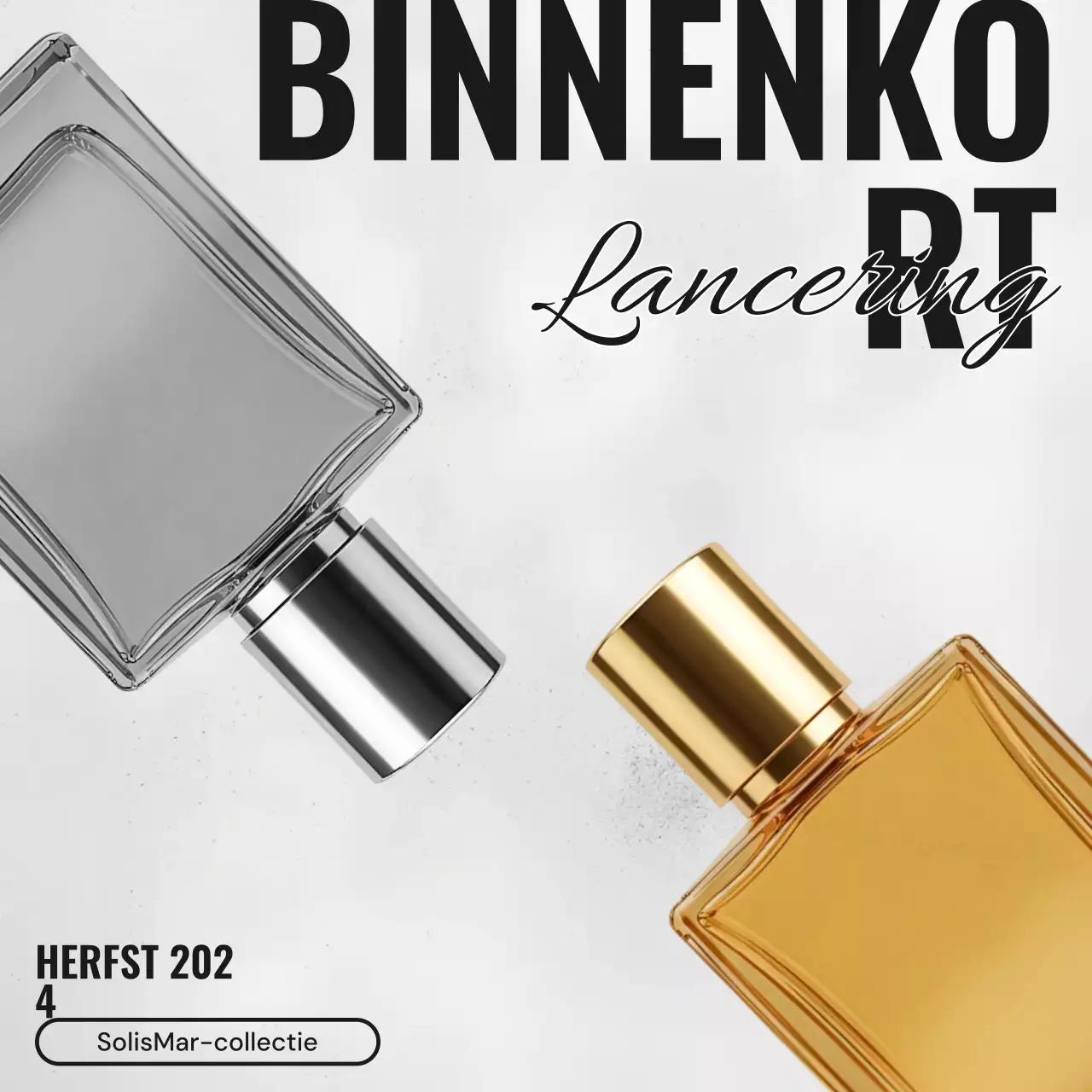 Aankondiging van de Gold Modern-geur via een Instagram-bericht.