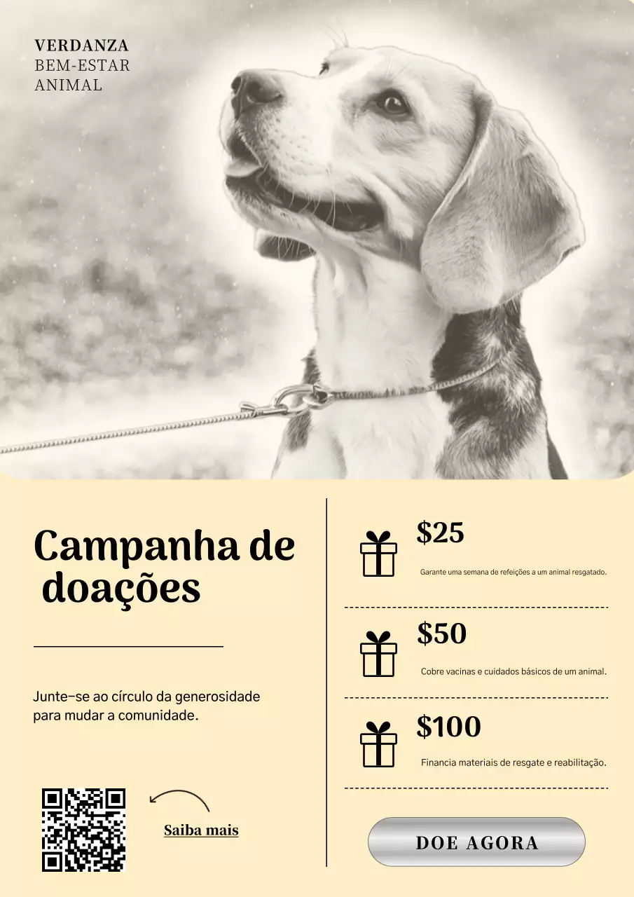 Promoção de animais modernos em preto e bege