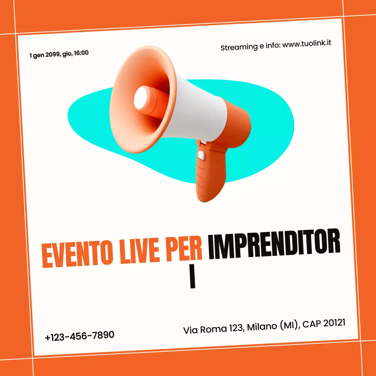 Promozione dell'evento per imprenditori moderni di Orange