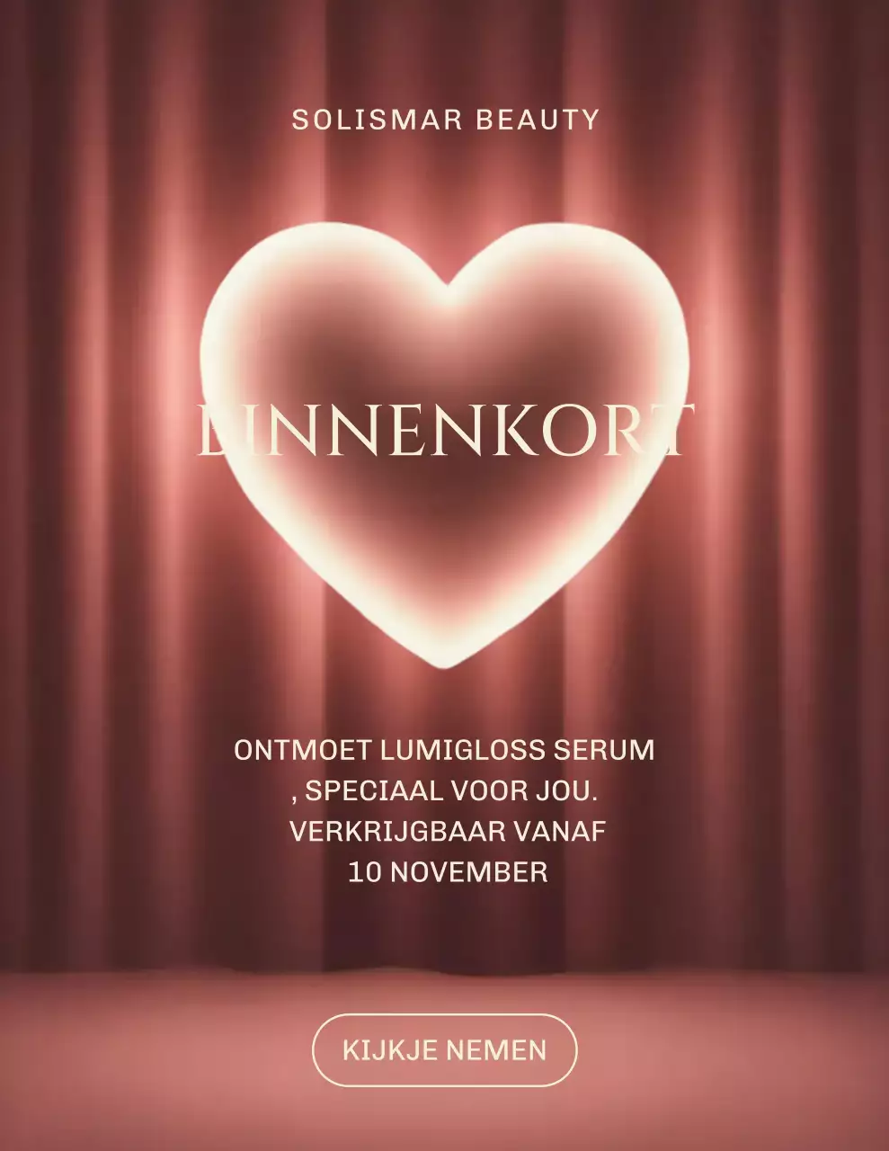 Roze elegante schoonheidsaankondigingsposter