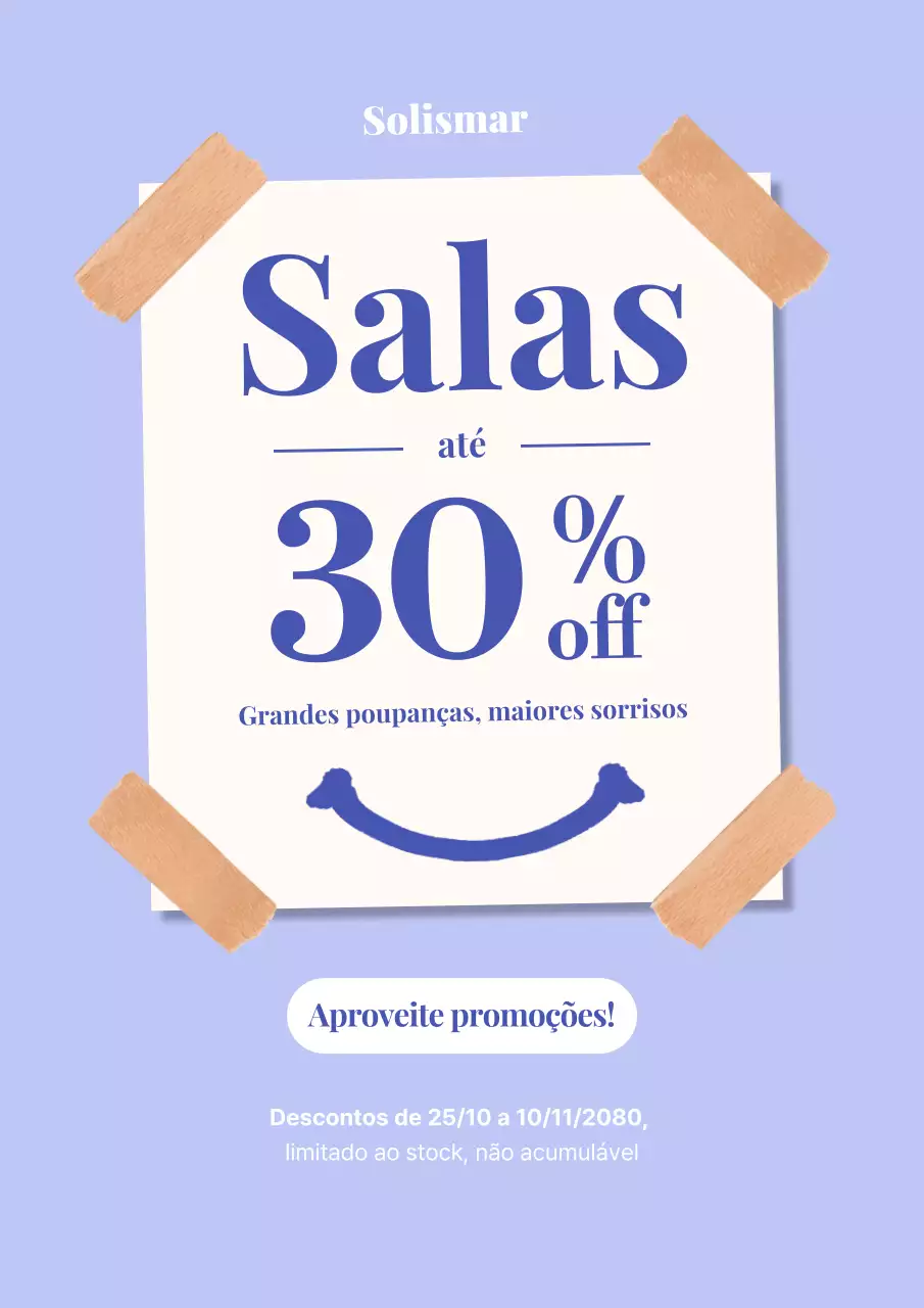Pôster promocional moderno bege