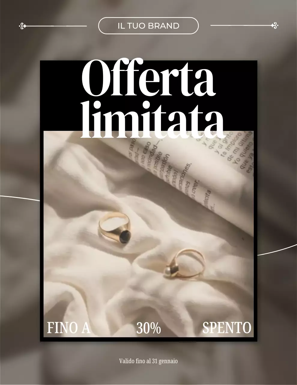 promozione di gioielli eleganti beige