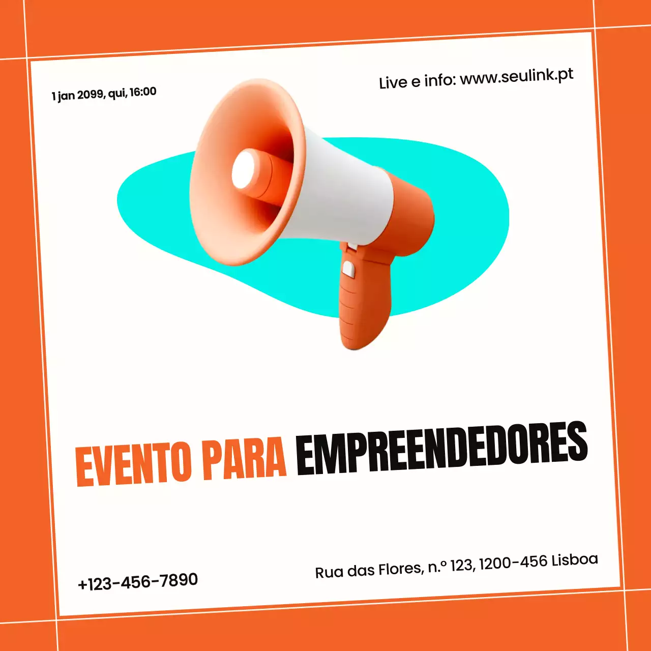 Promoção de evento para empreendedores modernos da Orange