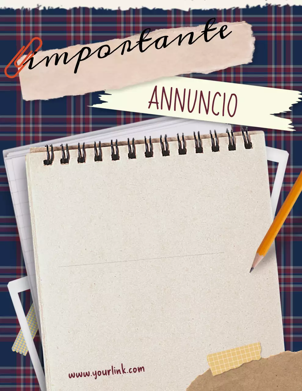 avviso di annuncio classico beige